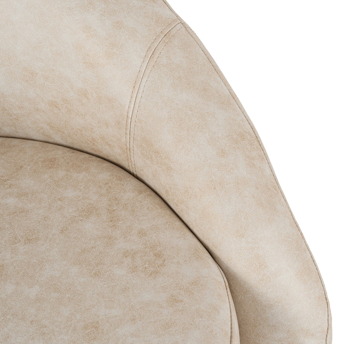 Maßübersicht des Drehsessels Elvara in Beige mit Höhe, Breite und Sitzmaßen