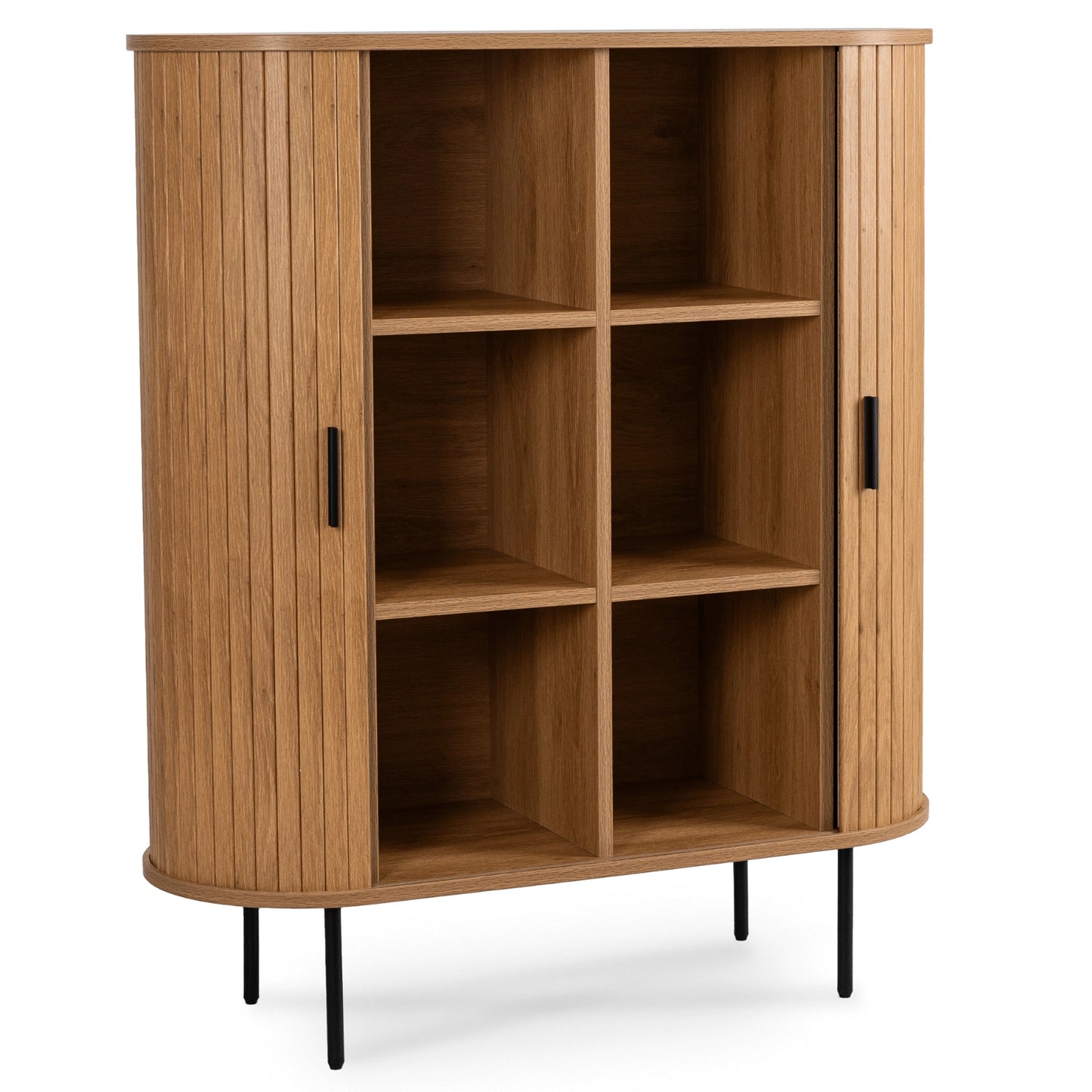 Marsely Trish Highboard mit sechs geräumigen Innenfächern hinter zwei Schiebetüren