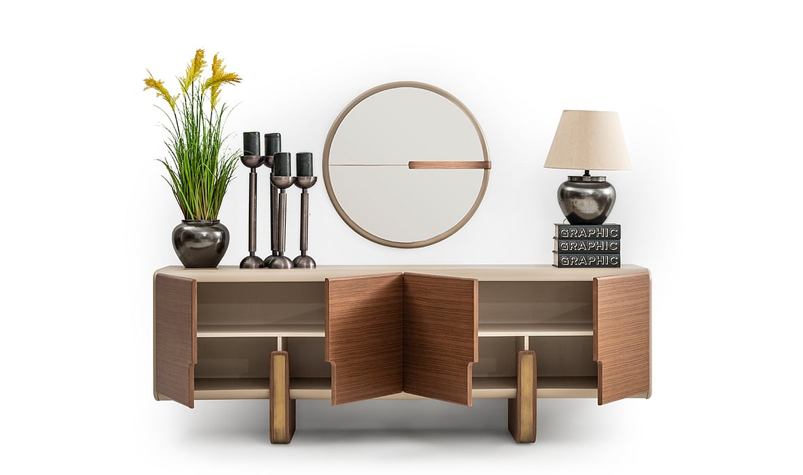 Esszimmer-Set Marbella, 6-teilig: Konsole, Esstisch und 6 Stühle