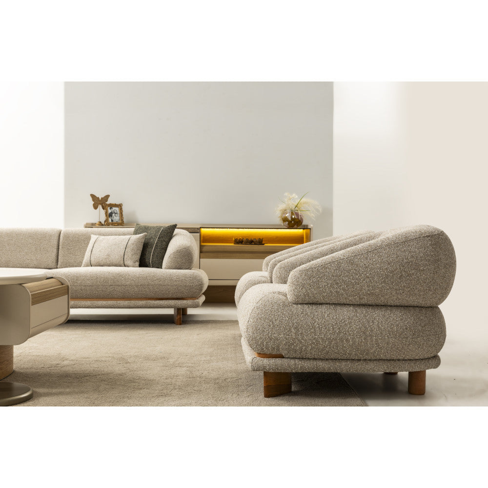 Sofa-Set Alvora, 3-teilig: 2x 3-Sitzer und 1x Sessel