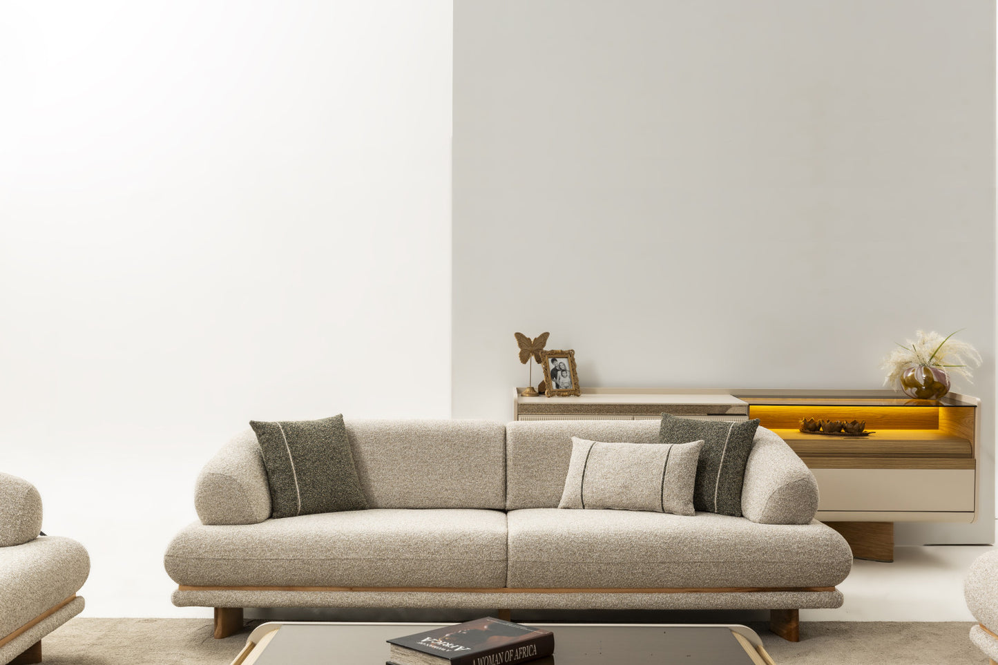 Sofa-Set Alvora, 3-teilig: 2x 3-Sitzer und 1x Sessel