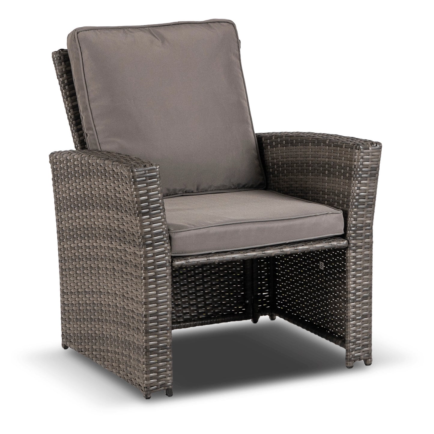 Marsely Calvia Gartensofa in Grau mit gepolsterten Sitz- und Rückenkissen