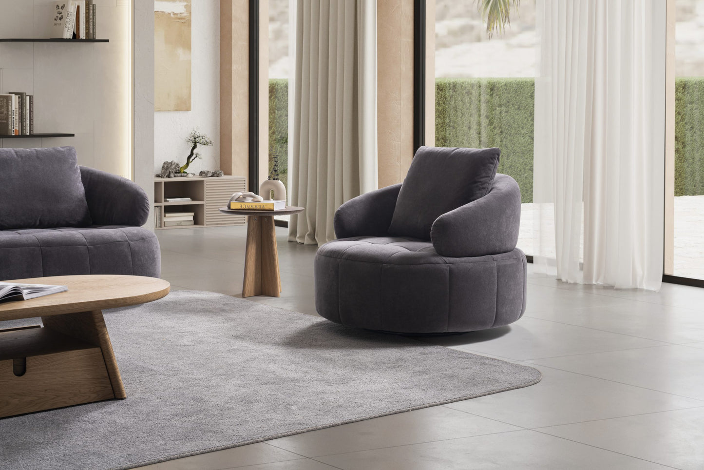 Sofa-Set Coreza – 2-teilig mit 3-Sitzer und Drehsessel