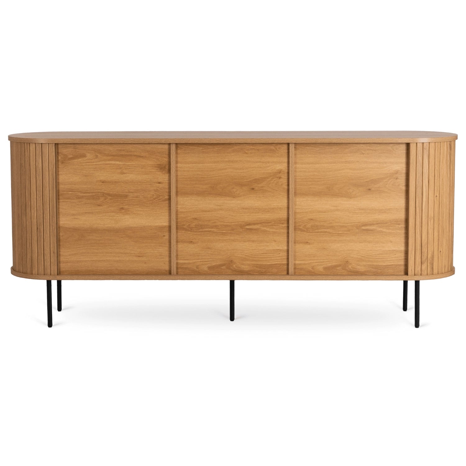 Rückansicht des Sideboards Liora in natürlicher Eiche-Optik