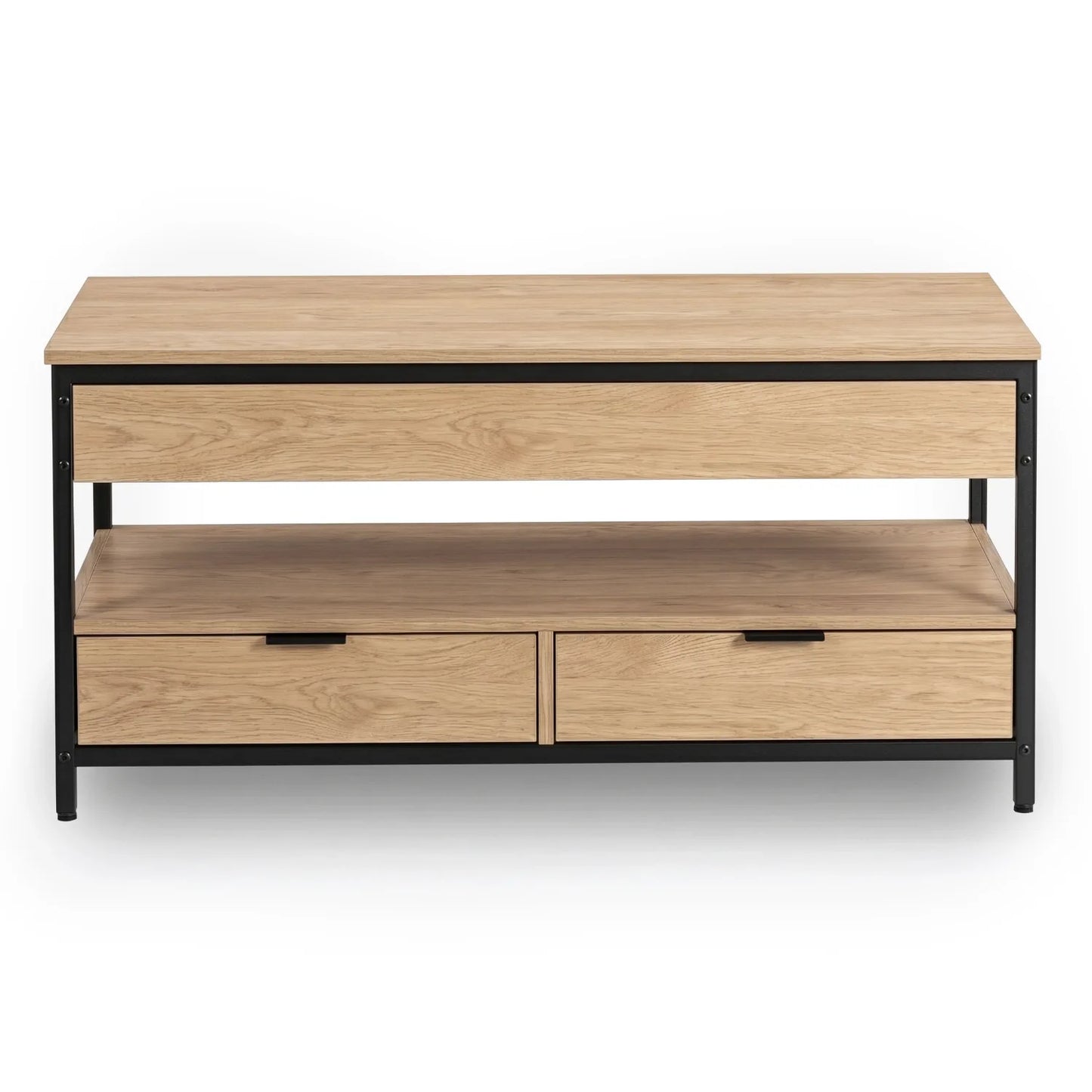 Luca höhenverstellbarer Couchtisch 100 cm – Eiche/Schwarz