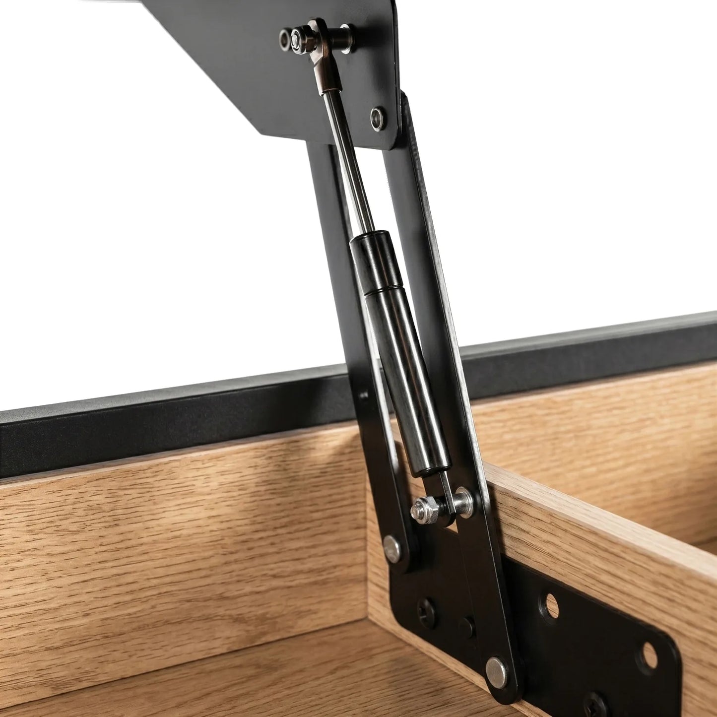 Luca höhenverstellbarer Couchtisch 100 cm – Eiche/Schwarz