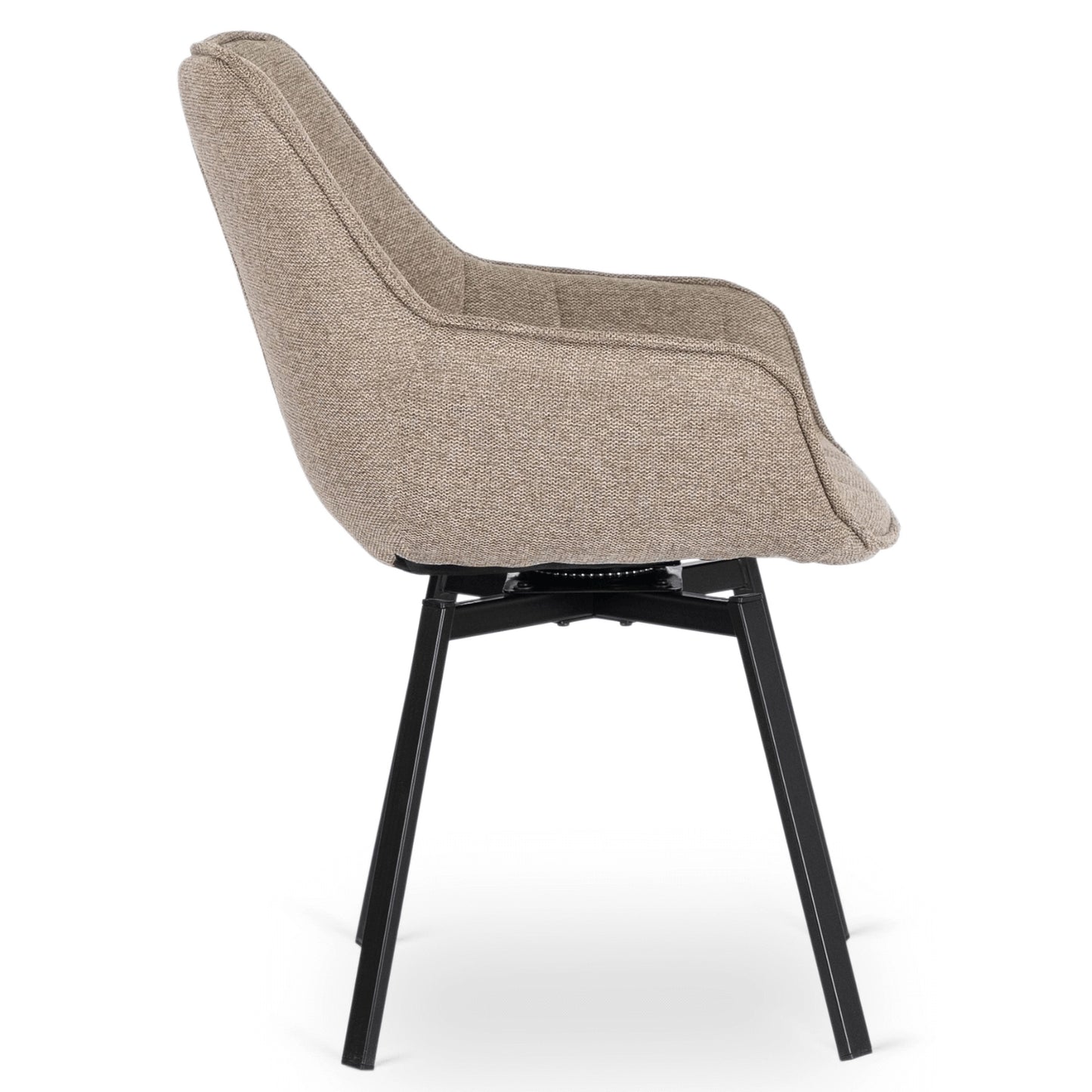 Esszimmerstuhl Vera Beige in Seitenansicht