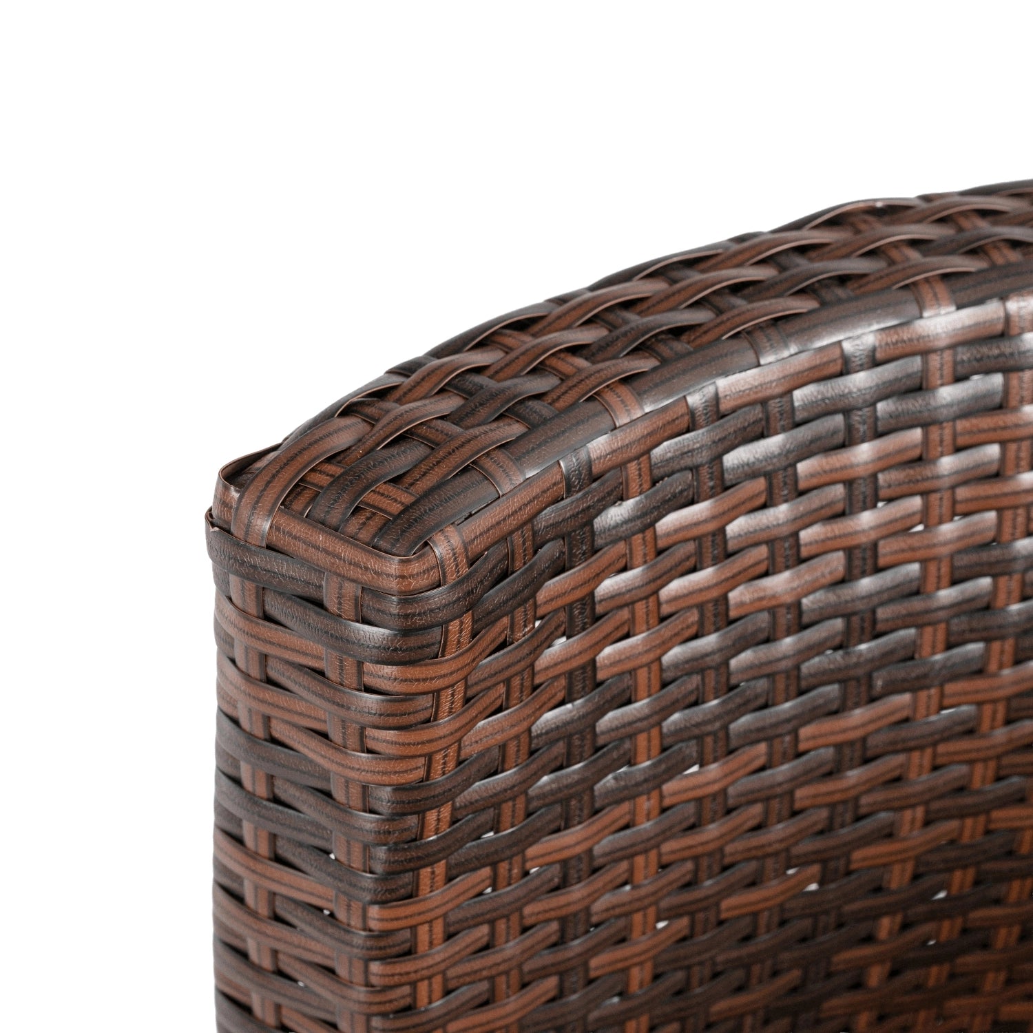 Nerano stapelbares Gartenmöbel-Set in Dunkelbraun aus Polyrattan