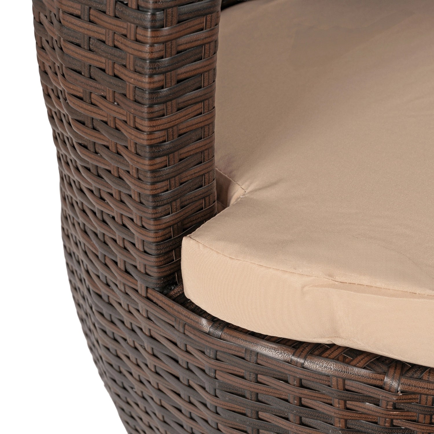 Nerano Polyrattan Möbel-Set kompakt ineinander gestapelt