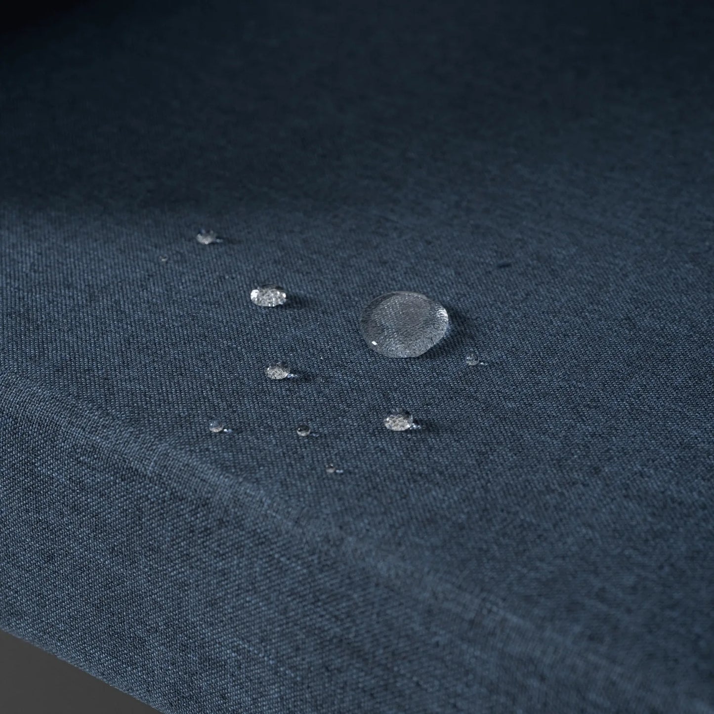 Norman Garten-Lounge-Set mit Ecksofa und Tisch – Blau & Schwarz