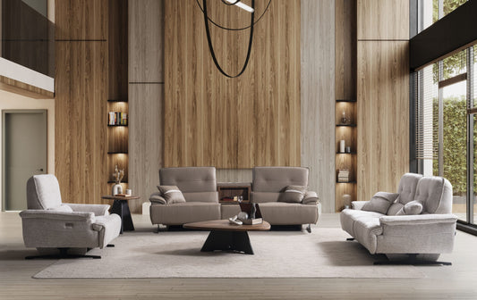 Sofa-Set Imperio Ambiente Leder Holz